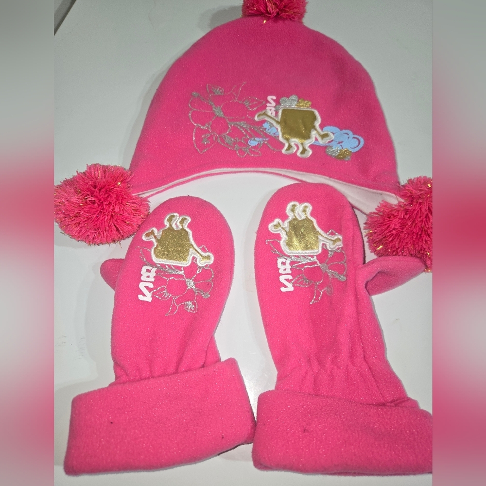 Girls SpongeBob Hat and Mitten Winter Set